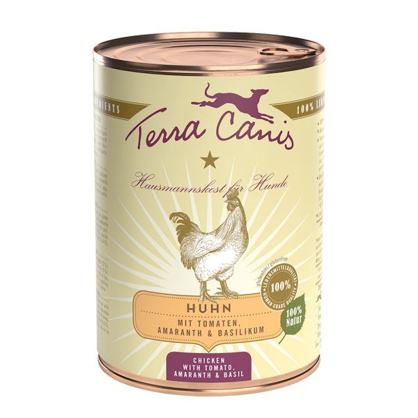 Voordeelpakket: 12x400g Terra Canis Classic Kip met Tomaat, Amarant & Basilicum Nat Hondenvoer