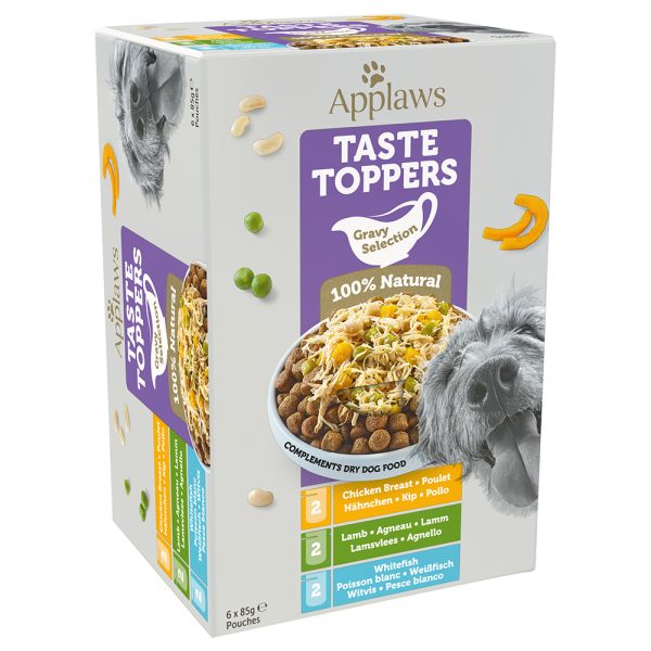6x85g Applaws Taste Toppers Probeerverpakking Saus Hondenvoer nat