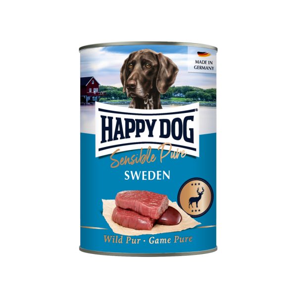 6x400g Sensible Pure Sweden (Wild Puur) Happy Dog Hondenvoer