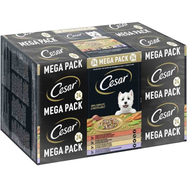 24x150g Landragout Kuipjes Cesar Hondenvoer