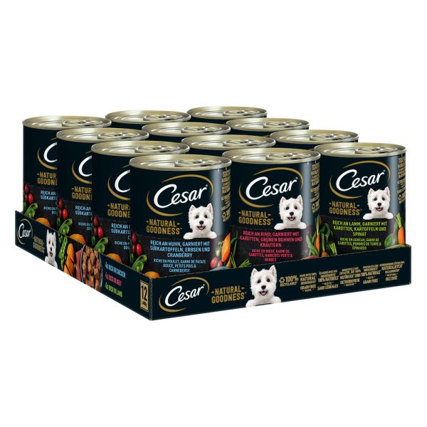 Cesar Natural Goodness Multipack - Mix 3 soorten (48 x 400 g)