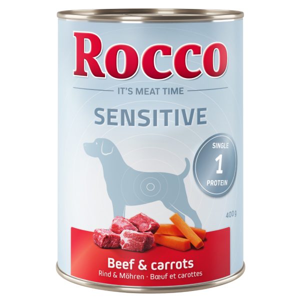 Rocco Sensitive 6 x 400 g Hondenvoer - Rund & Wortel
