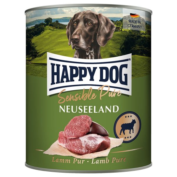 6x800g Sensible Pure Nieuw-Zeeland (Lam) Happy Dog Hondenvoer