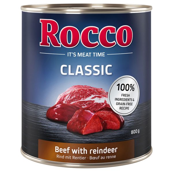 Voordeelpakket Rocco Classic 12 x 800 g Hondenvoer - Rund met Rendier