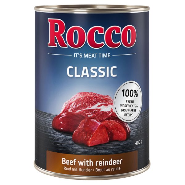 6x400g Rund met Rendier Rocco Hondenvoer