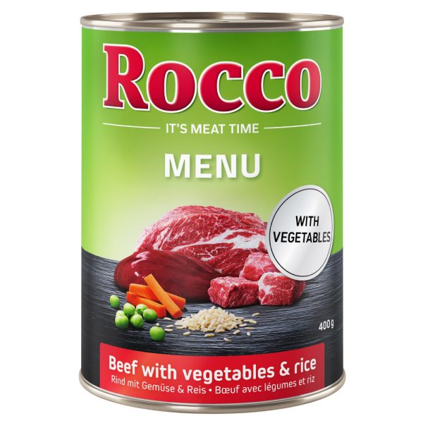 Voordeelpakket Rocco Menu 24 x 400 g - Rund, Groente & Rijst