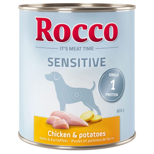24x800g Sensitive Kip & Aardappel Rocco Hondenvoer