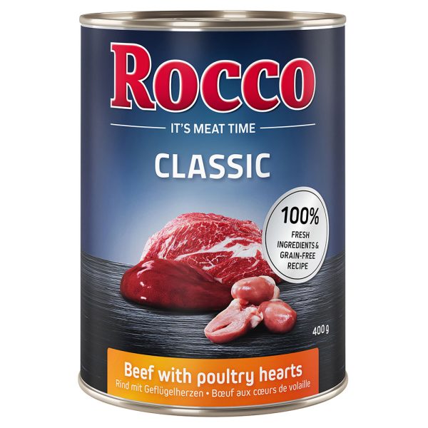24x400g Rund met Gevogeltehart Rocco Classic Hondenvoer