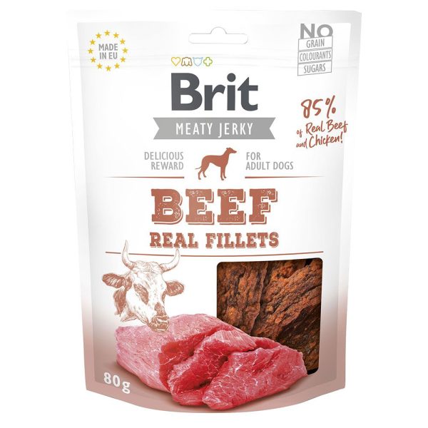 80g Brit Jerky Rundvlees Filets Hondensnacks