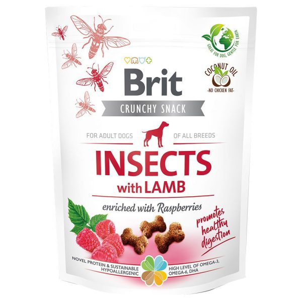 200g Brit Care Crunchy Crackers Insecten, Lam & Frambozen Hondensnacks