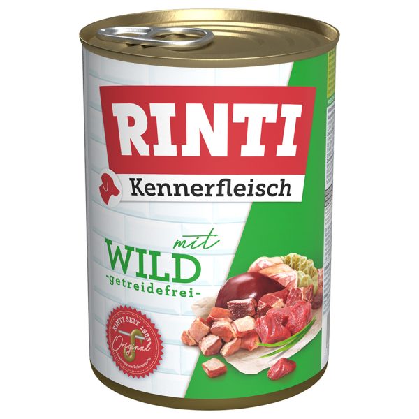Voordeelpakket Rinti "Kennerfleisch"  24 x 400 g Hondenvoer - Wild