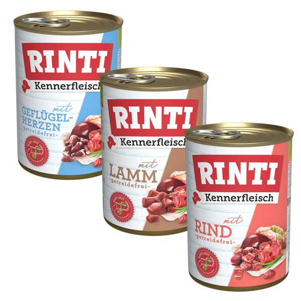 6x400g Kennervlees Mix III RINTI Hondenvoer