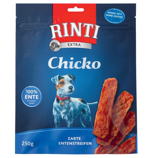 2x250g Chicko Gevogelte Eend RINTI Hondensnacks