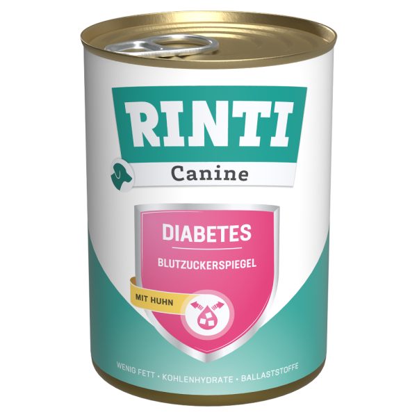 24x400g RINTI Canine Diabetes met Kip hondenvoer nat