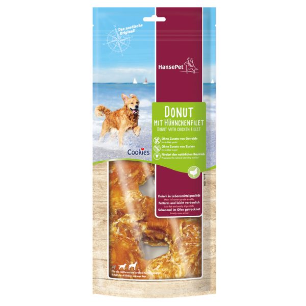 2x220g Hansepet Cookies Donut 2s Kip Hondensnacks