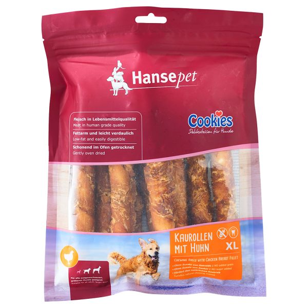 450g Hansepet Kauwrollen met Kipfilet xl Hondensnacks