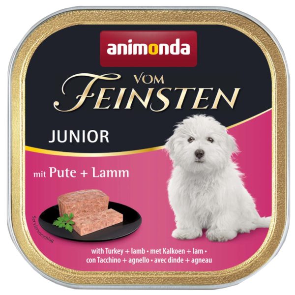 animonda Vom Feinsten Junior 6 x 150 g Hondenvoer - Puppy: Kalkoen & Lam