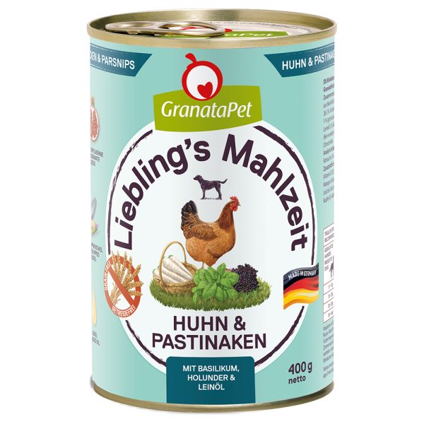 Granatapet Lievelingsmaaltijd  6 x 400 g Hondenvoer - Kip & Pastinaak