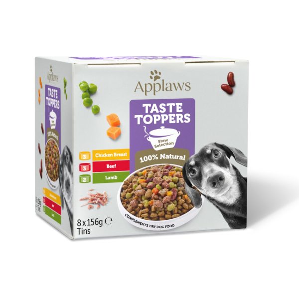 Applaws Taste Toppers 8 x 156 g Probeerpakket Hondenvoer - Probeerverpakking: Stoofpot mix