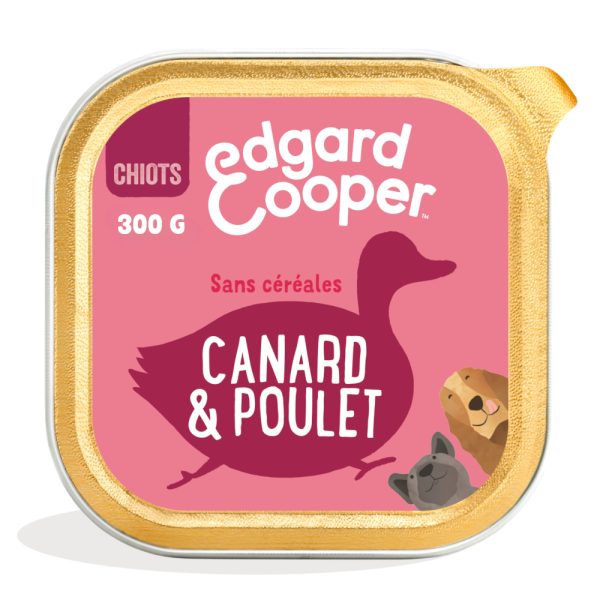300g Edgard & Cooper Puppy graanvrij eend, kip - Hondenvoer