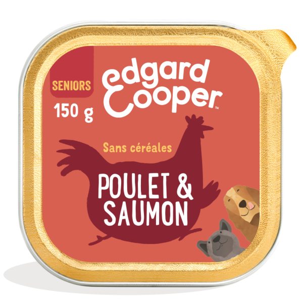 150g Edgard & Cooper Senior Graanvrij Kip, Zalm - Hondenvoer