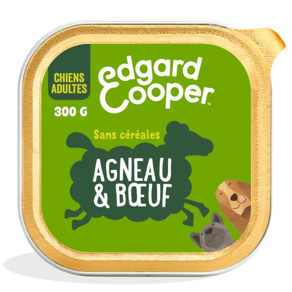 300g Edgard & Cooper Adult graanvrij lam, rund - Hondenvoer