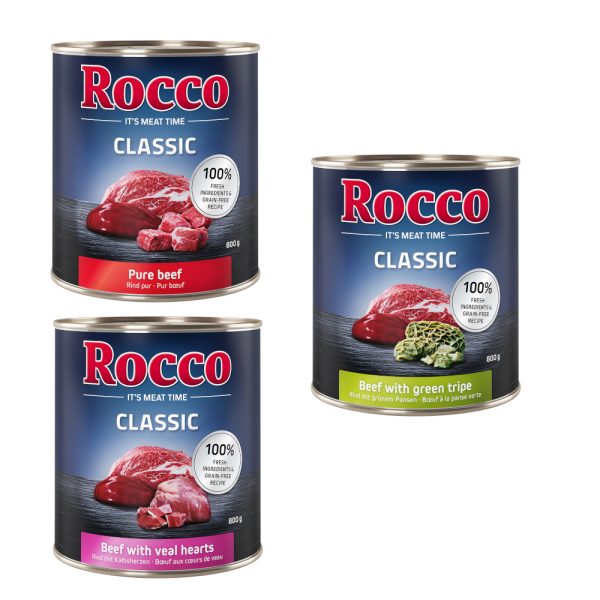 6x800g Rund-Mix Rocco Classic Hondenvoer
