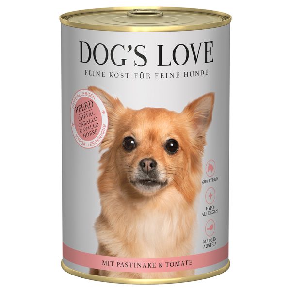 6x 400g Dog's Love Hypoallergeen Paardenvoer Nat