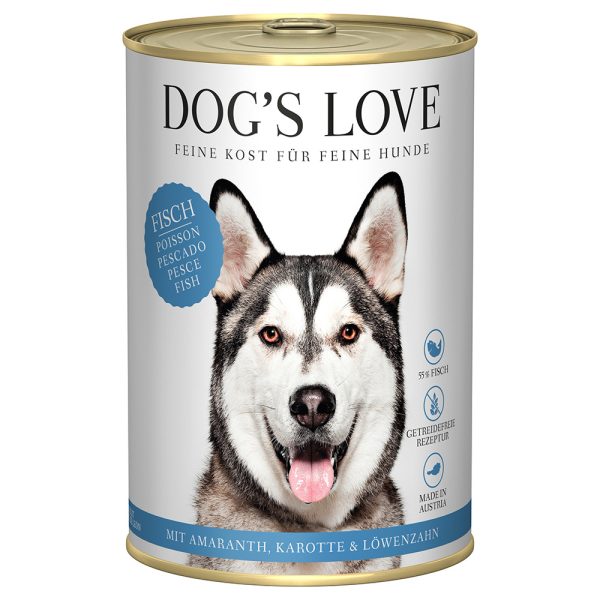 6x 400g Dog's Love Adult Visvoer Nat