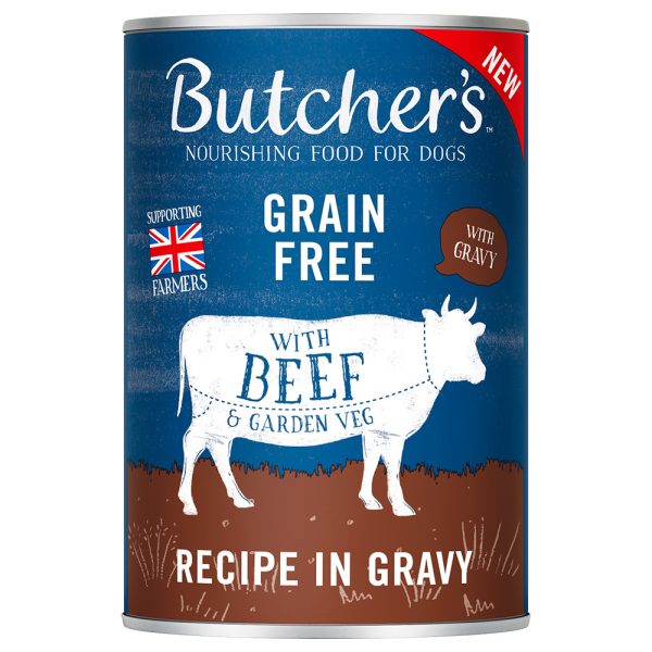 48x 400g Butcher's Original Graanvrij met Rundvlees in Saus Nat Hondenvoer