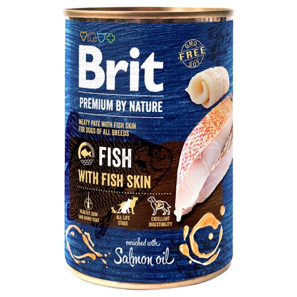 Brit Premium by Nature - Vis met Vissenhuid (12 x 400 g)