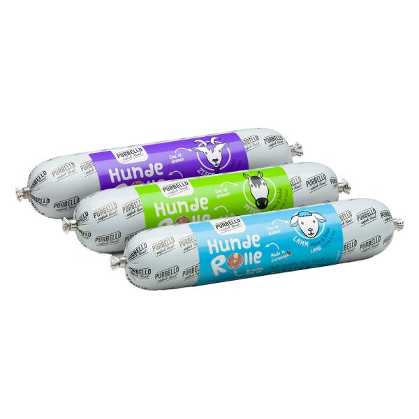 Sparpaket: 24x400g PURBELLO HundeRolle Mix I Hundefutter nass