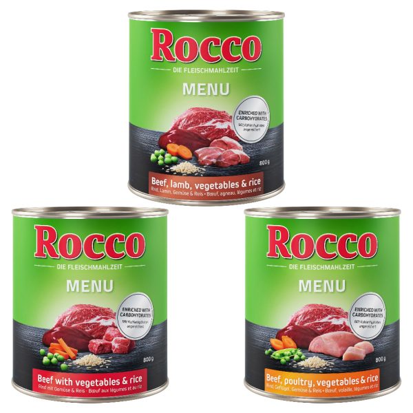 24x800g Menu Gemixed pakket Rocco Hondenvoer