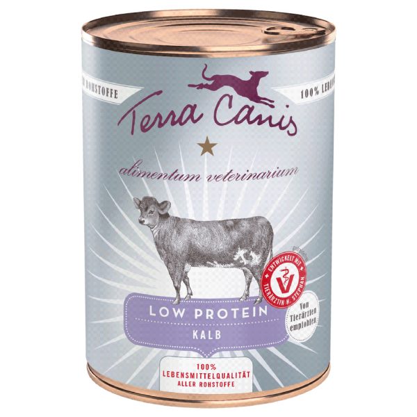 12x 400g Terra Canis Alimentum Veterinarium Eiwitarm Kalf Hondenvoer Nat