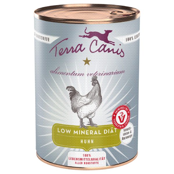 12x 400g Terra Canis Alimentum Veterinarium Mineraalarm Dieet Kip Hondenvoer Nat