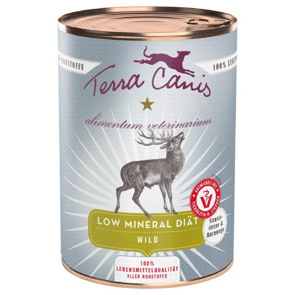 12x 400g Terra Canis Alimentum Veterinarium Mineraalarm Dieet Wilde Hondenvoer Nat
