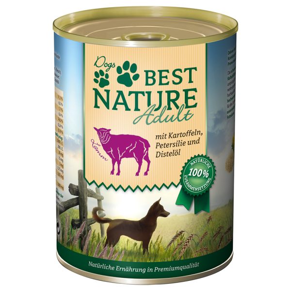 12x 400g Best Nature Dog Adult Lam, aardappelen & peterselie Hondenvoer nat