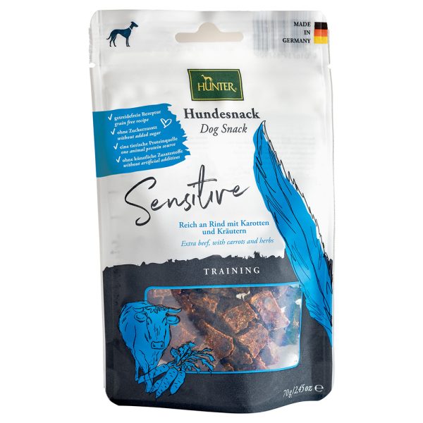 2x70g HUNTER Trainingssnacks Gevoelige Hondensnacks