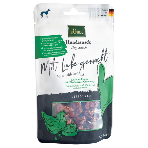2x70 g HUNTER Lifestyle Snacks Met liefde gemaakt Hondensnacks