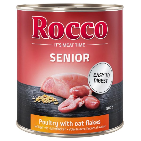24x800g Senior Gevogelte & Havervlokken Rocco Hondenvoer