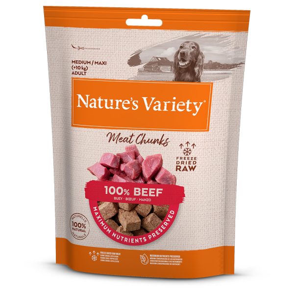 50g Nature's Variety Gevriesdroogde vleeshapjes voor honden