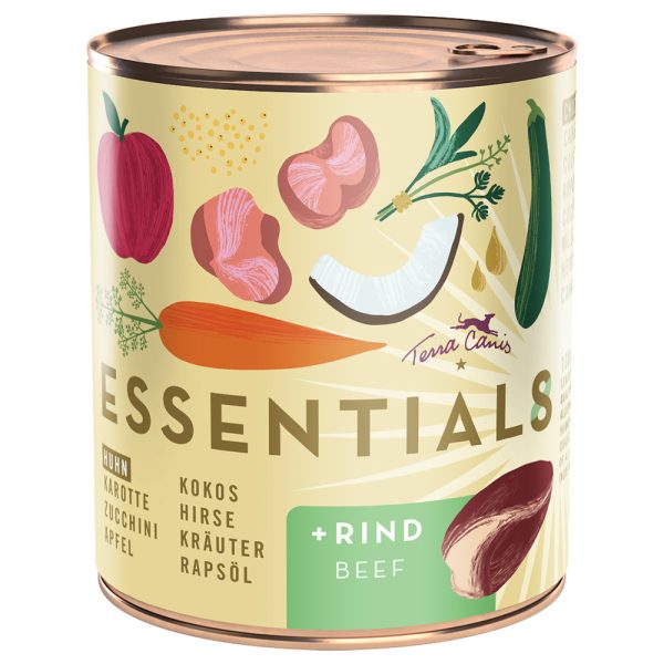 12x780g Terra Canis Essential 8+ Kip & Rund nat hondenvoer