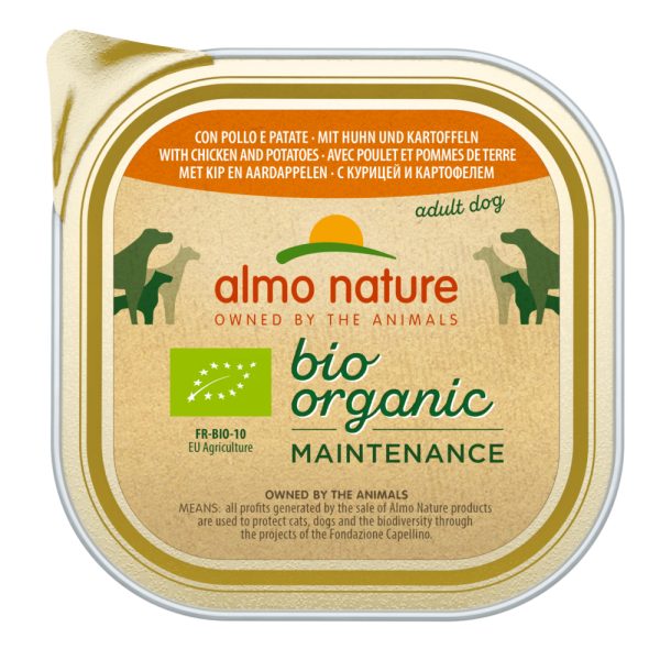 9x300g Almo Nature BioOrganic Maintenance Kip & Aardappelen Hondenvoer
