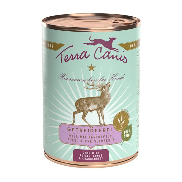 Voordeelpakket Terra Canis Graanvrij 12 x 400 g - Wild met aardappel, appel & veenbessen