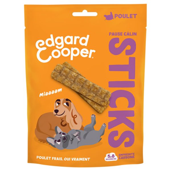 3 x 75 g Edgard & Cooper Dog Strips Kip hondensnacks