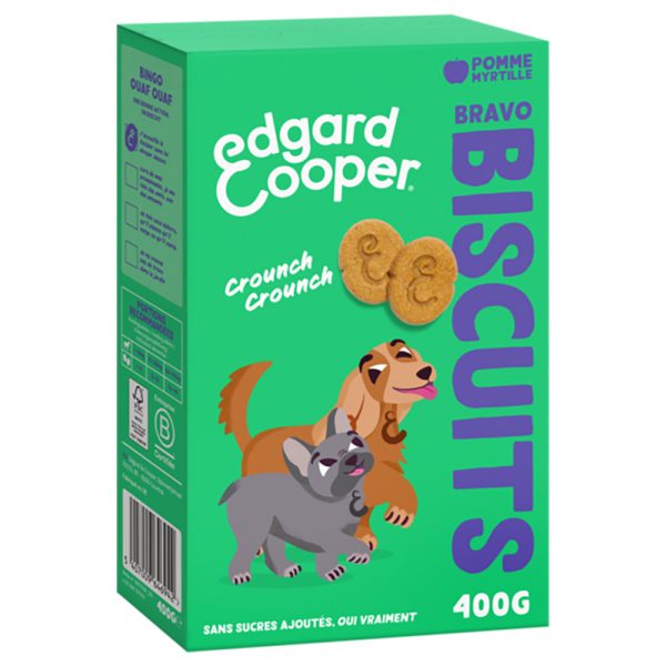 Edgard & Cooper Adult Biscuits voor Honden - Appel (2 x 400 g)