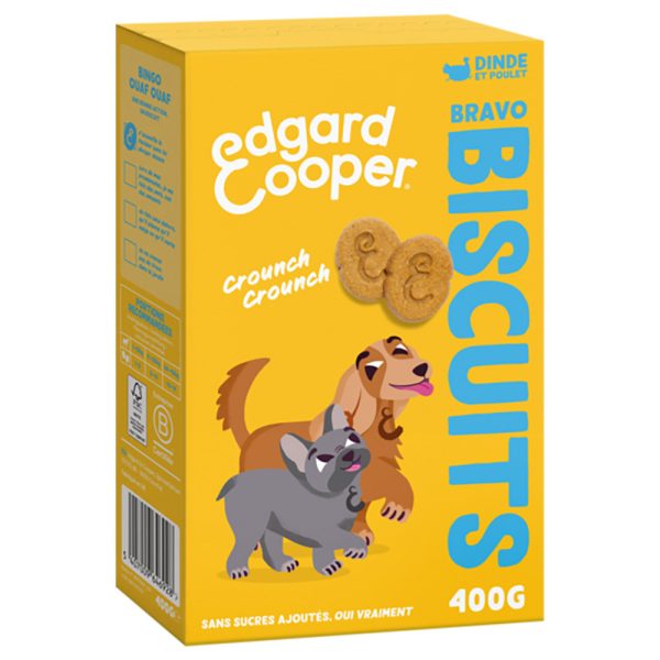 Edgard & Cooper Adult Biscuits voor Honden - Kalkoen & Kip (2 x 400 g)
