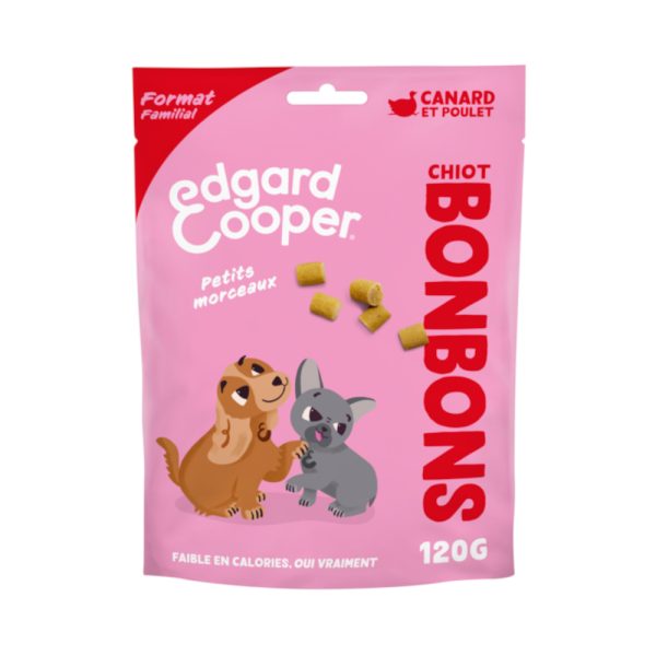 120g Edgard & Cooper Bonbecs Puppy Eend & Kip - Hondensnoepjes