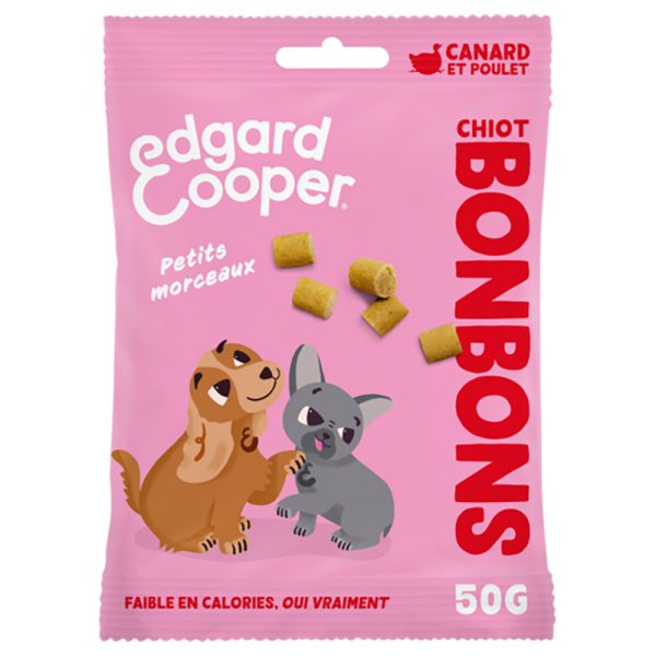 50g Edgard & Cooper Bonbecs Puppy Eend & Kip - Hondensnoepjes