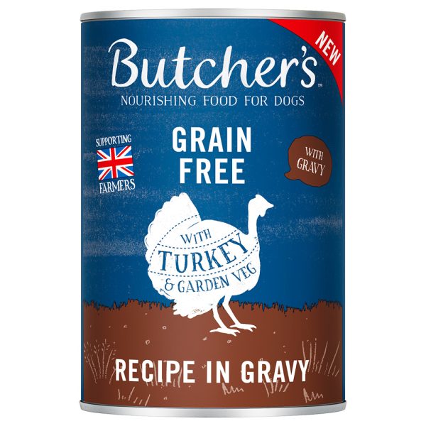 48x 400g Butcher's Original Graanvrij met kalkoen in saus Nat Hondenvoer